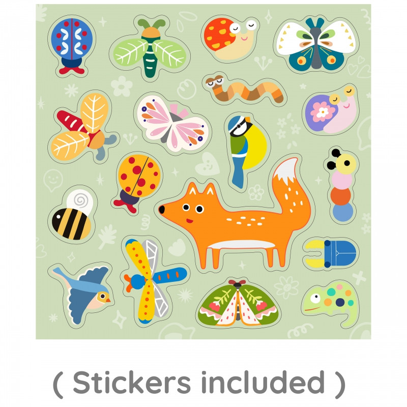 CLASSIC WORLD Magnetinė dėlionė Gyvūnai Lentos blokai Dėlionės atmintis 66 vnt.