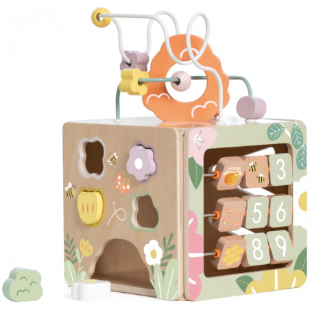 CLASSIC WORLD medinis sensorinis edukacinis kubas 5in1