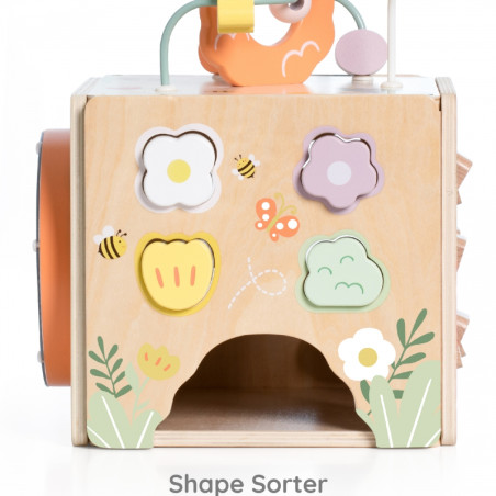 CLASSIC WORLD medinis sensorinis edukacinis kubas 5in1