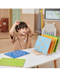 VIGA Tablica Grafomotoryczna Pojazdy Nauka Pisania 2