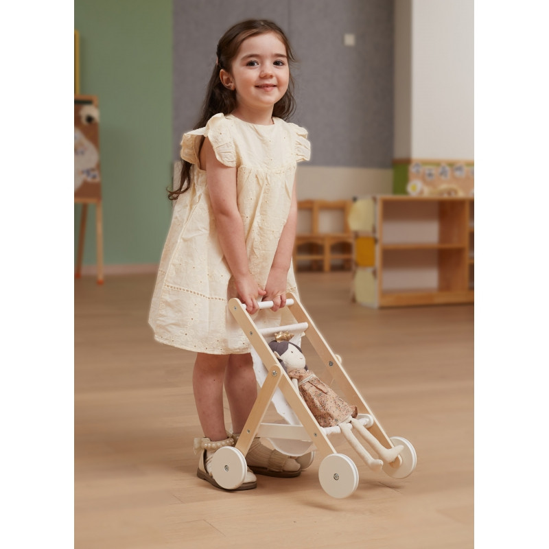 VIGA PolarB medinis lėlių vežimėlis