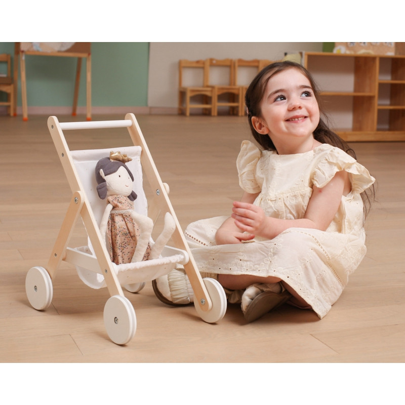 VIGA PolarB medinis lėlių vežimėlis