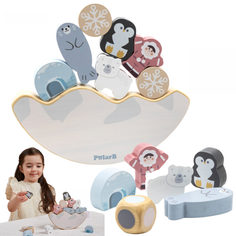 VIGA PolarB žaidimas balansavimas Arkties gyvūnų dėlionės