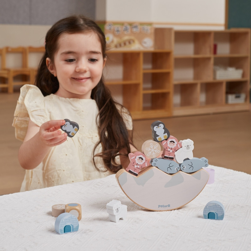 VIGA PolarB žaidimas balansavimas Arkties gyvūnų dėlionės