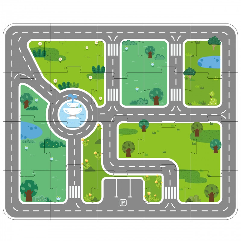 VIGA medinis rinkinys miesto statybinių blokų lentos figūrėlės