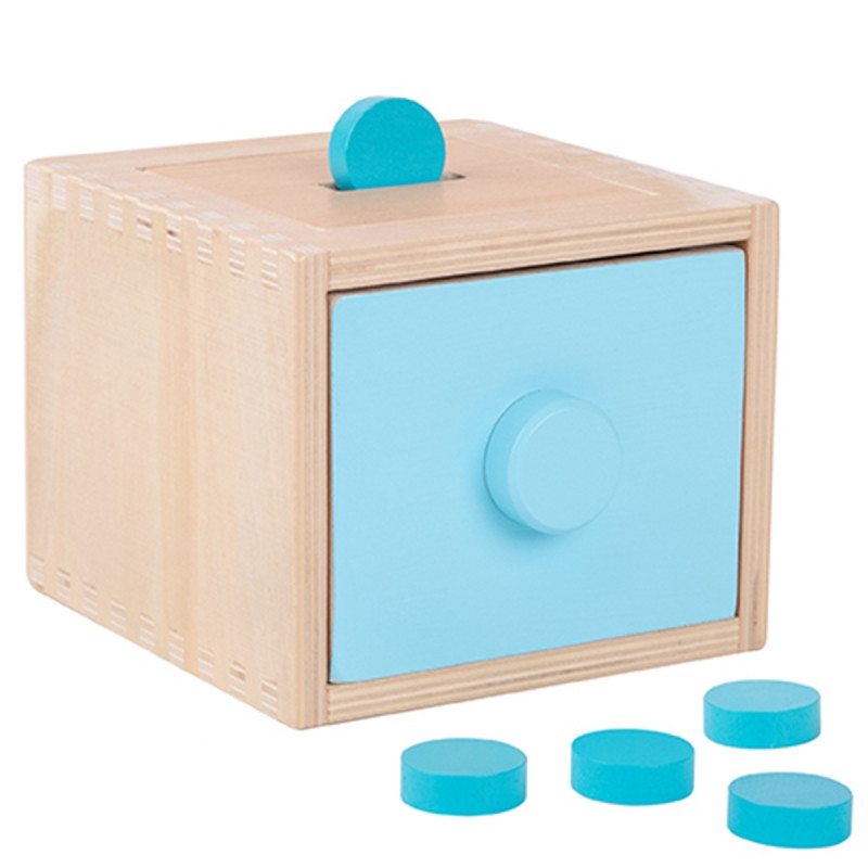 WOOPIE GREEN medinis mokomasis stalčius 4in1 Montessori rūšiavimo žaidimas morkų FSC