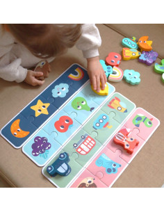 WOOPIE GREEN Головоломка с фигурами для развития сенсорной памяти FSC 2