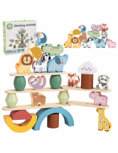 WOOPIE GREEN Balansuojantys gyvūnai – medinė dėlionė