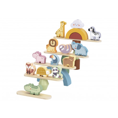 WOOPIE GREEN Balansuojantys gyvūnai – medinė dėlionė