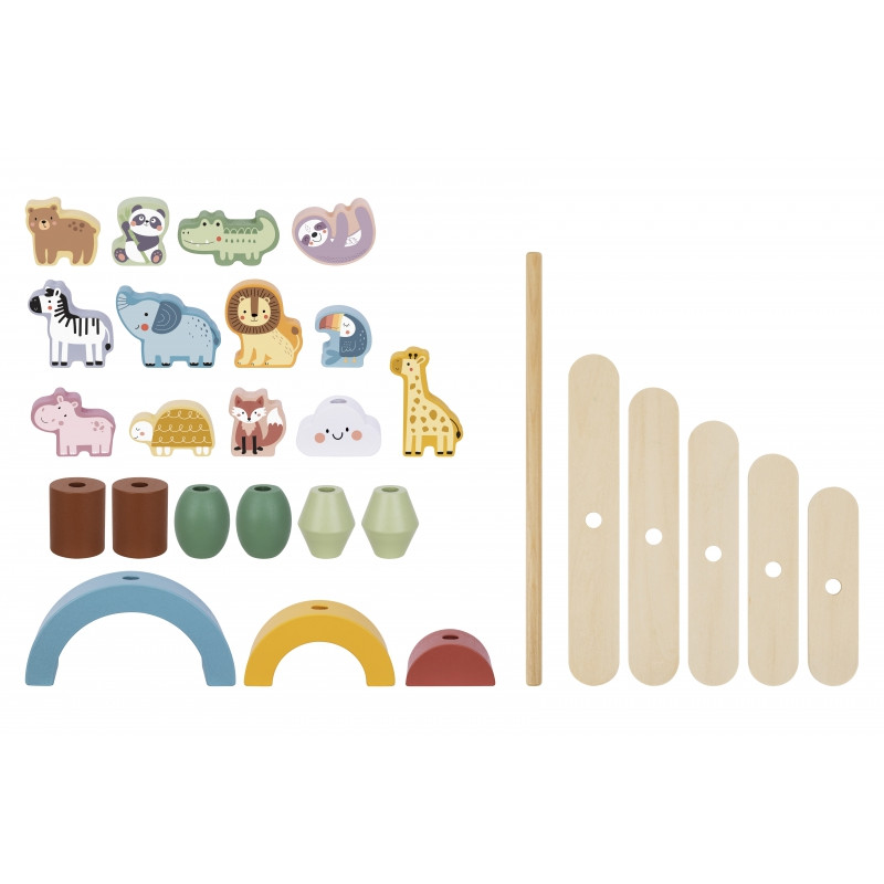 WOOPIE GREEN Balansuojantys gyvūnai – medinė dėlionė