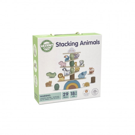 WOOPIE GREEN Balansuojantys gyvūnai – medinė dėlionė