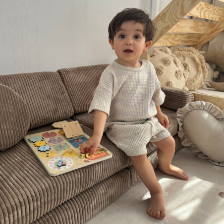 TOOKY TOY Tablica Manipulacyjna Zamki Zębatki Sorter Zegar TOOKY TOY Tablica Manipulacyjna Zamki Zębatki Sorter Zegar