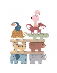 TOOKY TOY mediniai gyvūnų formos kaladėlės