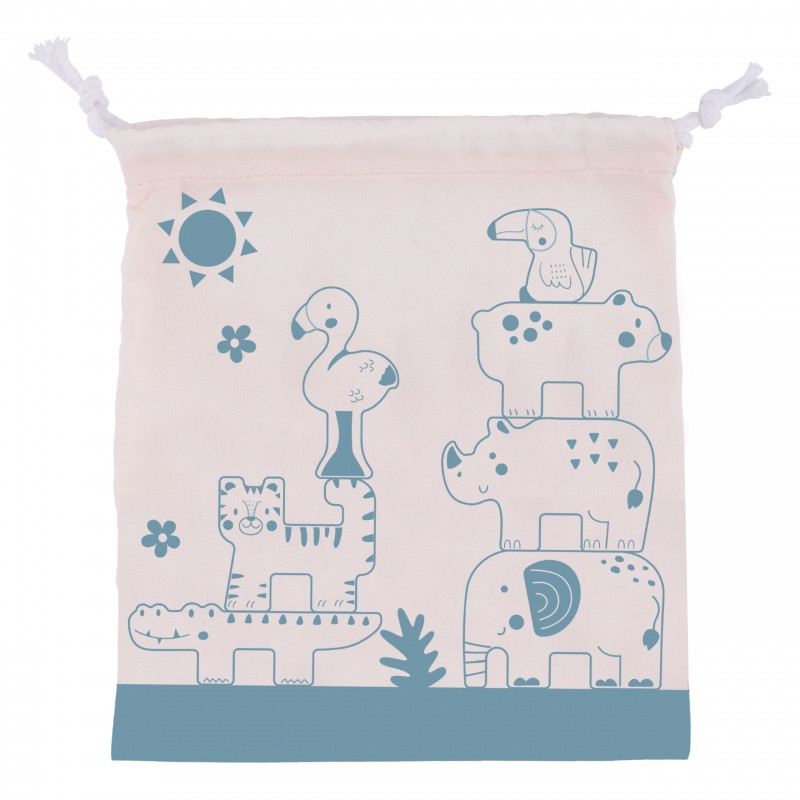 TOOKY TOY Деревянные кубики-пазлы Животные Монтессори 9 шт.