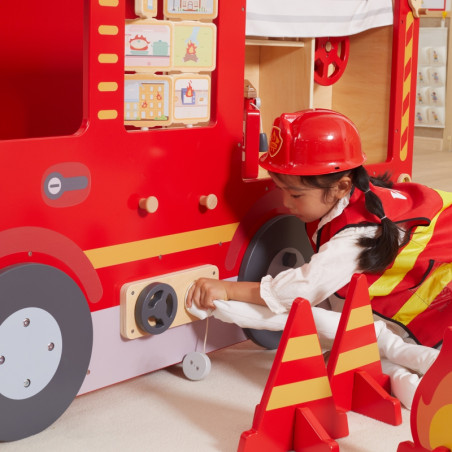 VIGA didelė medinė ugniagesių automobilio Montessori žaidimų aikštelė VIGA didelė medinė ugniagesių automobilio Montessori žaidimų aikštelė