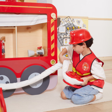 VIGA didelė medinė ugniagesių automobilio Montessori žaidimų aikštelė VIGA didelė medinė ugniagesių automobilio Montessori žaidimų aikštelė