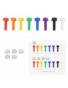 MASTERKIDZ Разноцветные винты 5 форм для творческой доски STEM 512 деталей, разные цвета 2