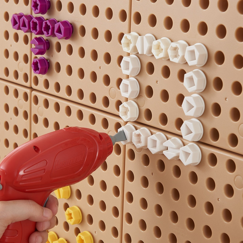 MASTERKIDZ Разноцветные винты 5 форм для творческой доски STEM 512 деталей, разные цвета
