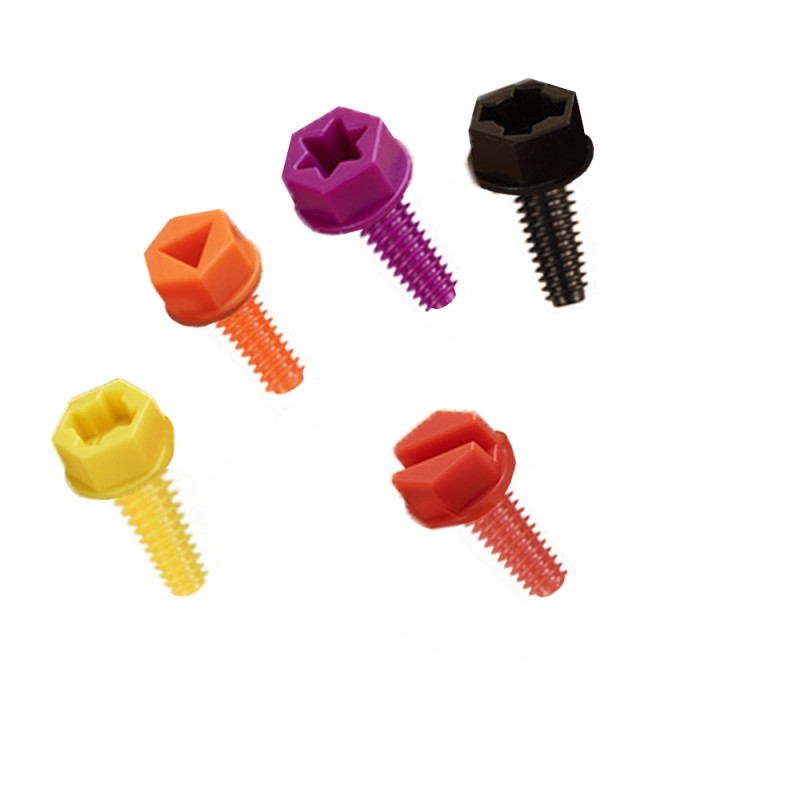 MASTERKIDZ Разноцветные винты 5 форм для творческой доски STEM 512 деталей, разные цвета