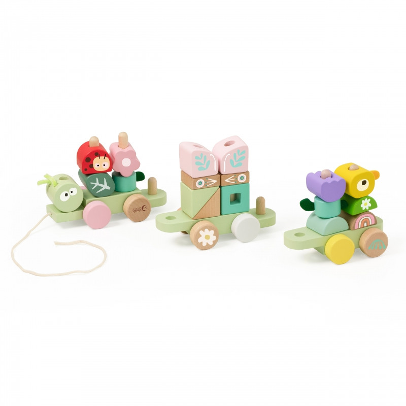 CLASSIC WORLD Montessori Wooden Caterpillar Train Puzzle