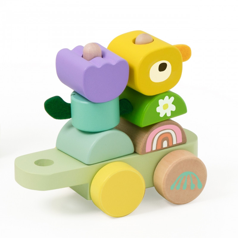 CLASSIC WORLD Montessori Wooden Caterpillar Train Puzzle