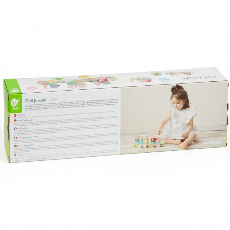 CLASSIC WORLD Montessori Wooden Caterpillar Train Puzzle