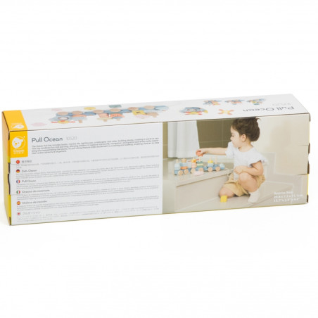 KLASIKINIS PASAULIS Montessori vandenyno geležinkelio medinė dėlionė