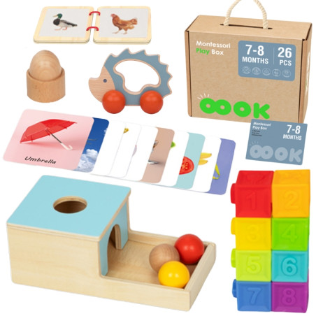 TOOKY TOY Box XXL Montessori Educational Box 6in1 Sensory 7-8 mėn. TOOKY TOY Box XXL Montessori Educational Box 6in1 Sensory 7-8 mėn.