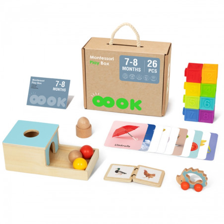 TOOKY TOY Box XXL Montessori Educational Box 6in1 Sensory 7-8 mėn. TOOKY TOY Box XXL Montessori Educational Box 6in1 Sensory 7-8 mėn.