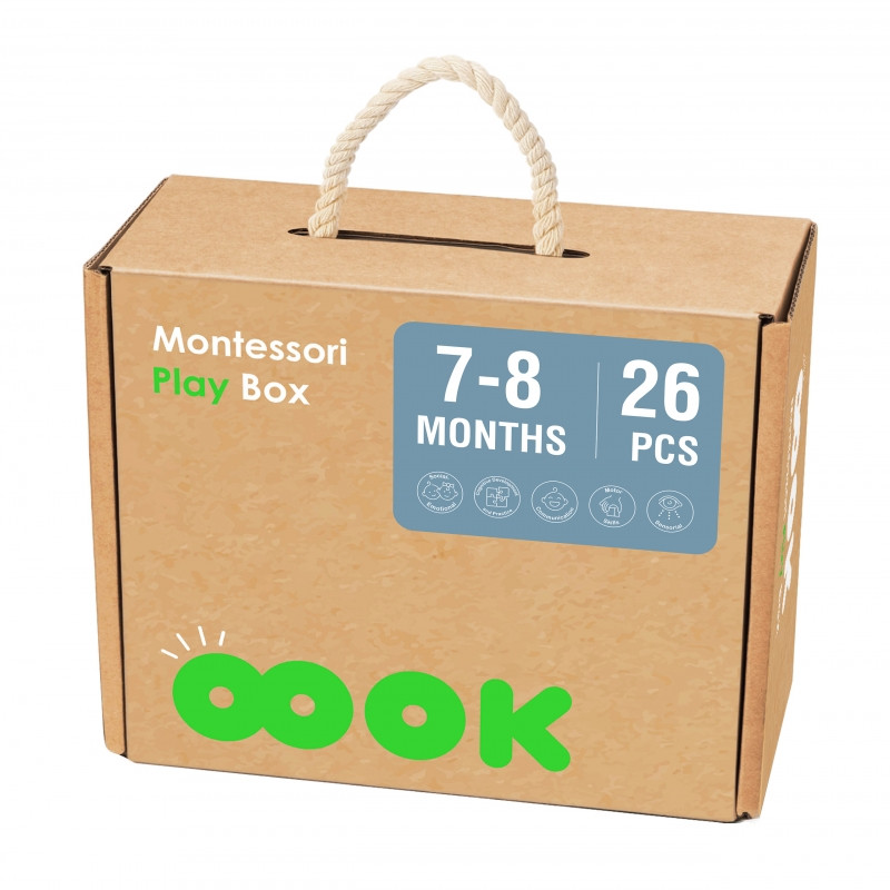 TOOKY TOY Box XXL Montessori Educational Box 6in1 Sensory 7-8 mėn.
