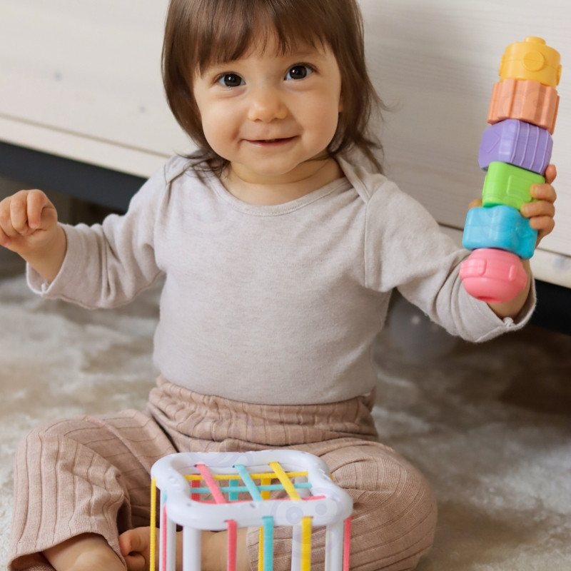 TOOKY TOY Box XXL Montessori edukacinė dėžutė 5in1 sensorinė 11-12 mėnesių