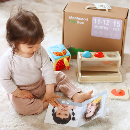 TOOKY TOY Box XXL Montessori edukacinė dėžutė 5in1 sensorinė 11-12 mėnesių TOOKY TOY Box XXL Montessori edukacinė dėžutė 5in1 sensorinė 11-12 mėnesių