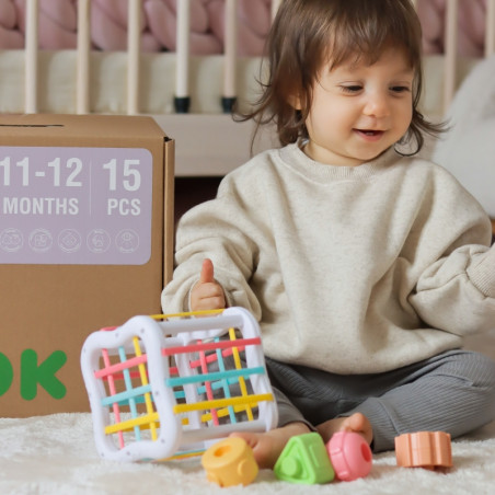 TOOKY TOY Box XXL Montessori edukacinė dėžutė 5in1 sensorinė 11-12 mėnesių TOOKY TOY Box XXL Montessori edukacinė dėžutė 5in1 sensorinė 11-12 mėnesių
