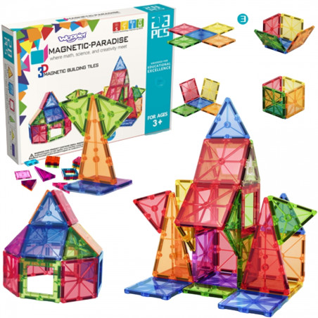 WOOPIE magnetiniai Montessori 3D statybiniai blokai WOOPIE magnetiniai Montessori 3D statybiniai blokai
