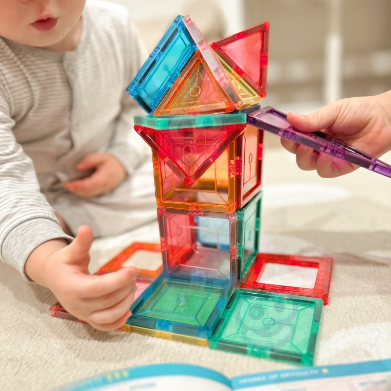 WOOPIE magnetiniai Montessori 3D statybiniai blokai