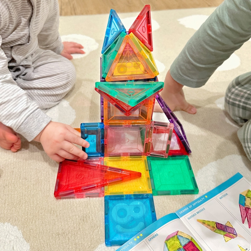 WOOPIE magnetiniai Montessori 3D statybiniai blokai