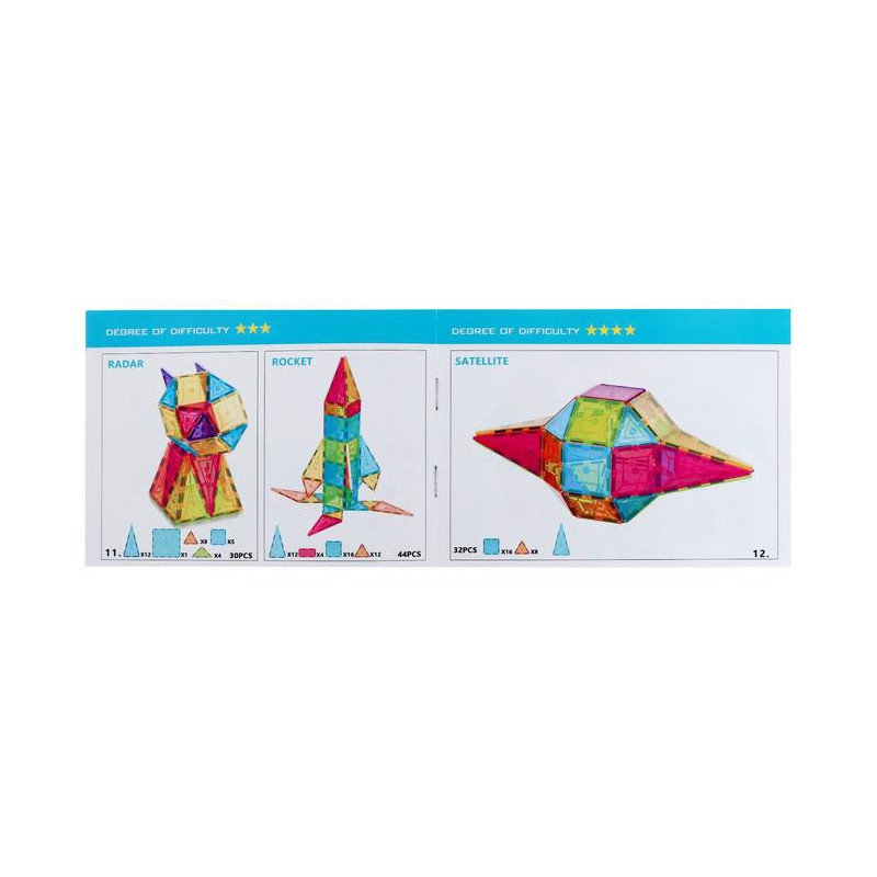 WOOPIE magnetiniai Montessori 3D statybiniai blokai