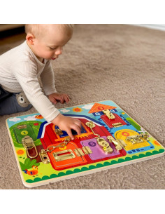 TOOKY TOY Манипулятивная доска Замки Картинки Ферма 2