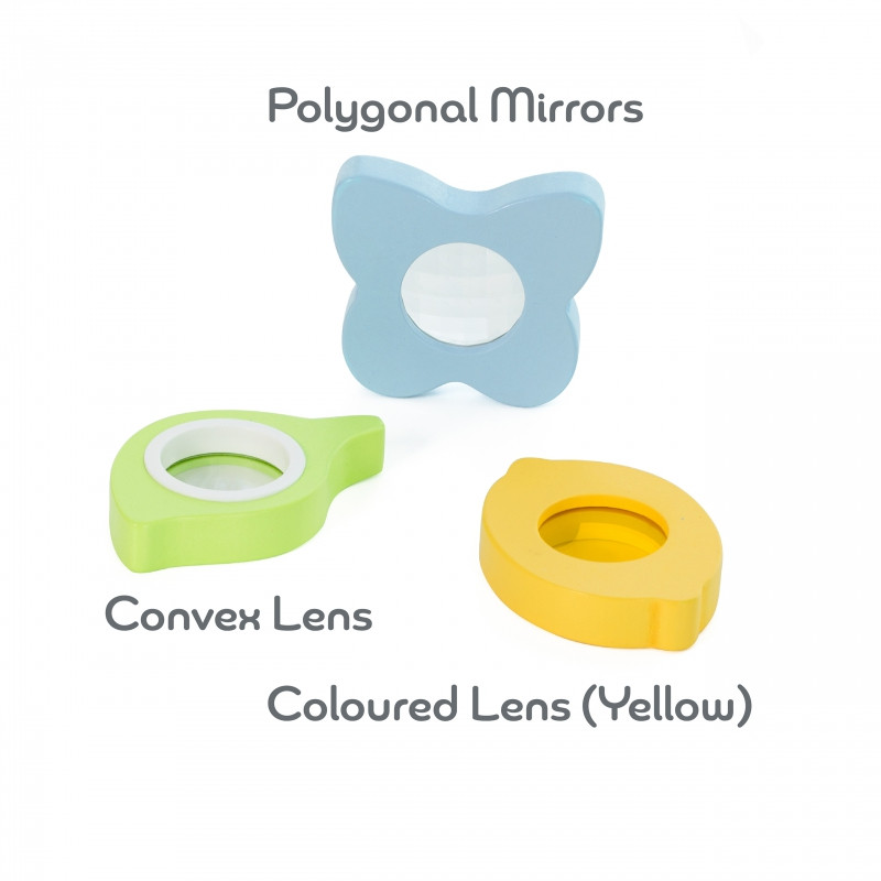 CLASSIC WORLD Оптические эксперименты Сенсорные установки Обучение чувствам 16 шт.