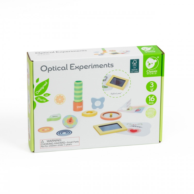 CLASSIC WORLD Optiniai eksperimentai Sensorinis rinkinys Sensorinis mokymas 16 vnt.