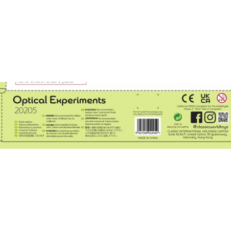 CLASSIC WORLD Optiniai eksperimentai Sensorinis rinkinys Sensorinis mokymas 16 vnt. CLASSIC WORLD Optiniai eksperimentai Sensorinis rinkinys Sensorinis mokymas 16 vnt.