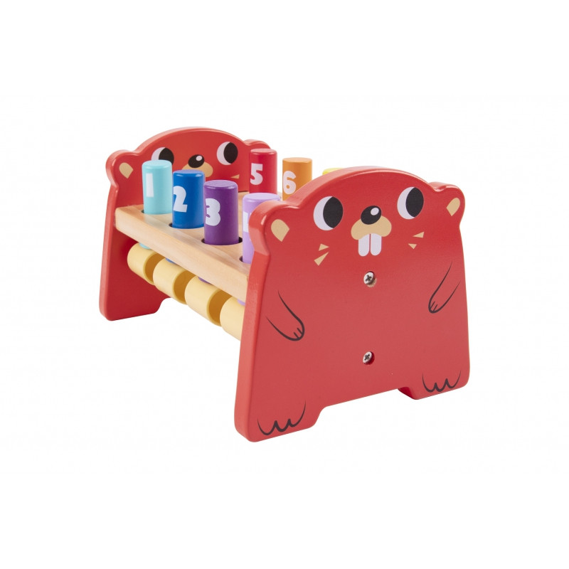 TOOKY TOY Hammer medinis auskarų vėrimas spalvingas