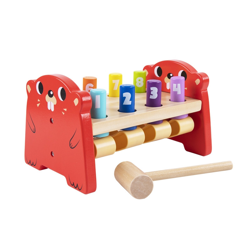 TOOKY TOY Hammer medinis auskarų vėrimas spalvingas