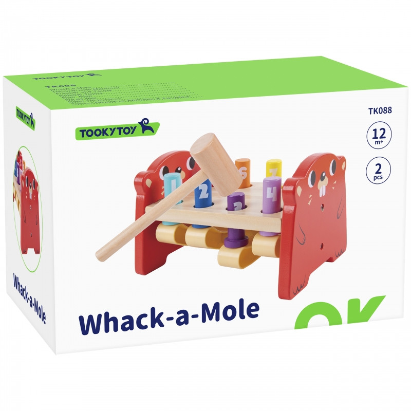 TOOKY TOY Hammer medinis auskarų vėrimas spalvingas