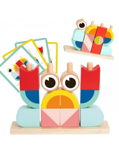 TOOKY TOY Kūrybiniai Mediniai Erdviniai Kaladėlės 3D Krabas