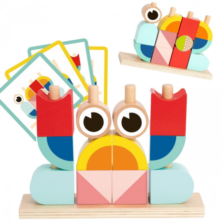 TOOKY TOY Kūrybiniai Mediniai Erdviniai Kaladėlės 3D Krabas TOOKY TOY Kūrybiniai Mediniai Erdviniai Kaladėlės 3D Krabas