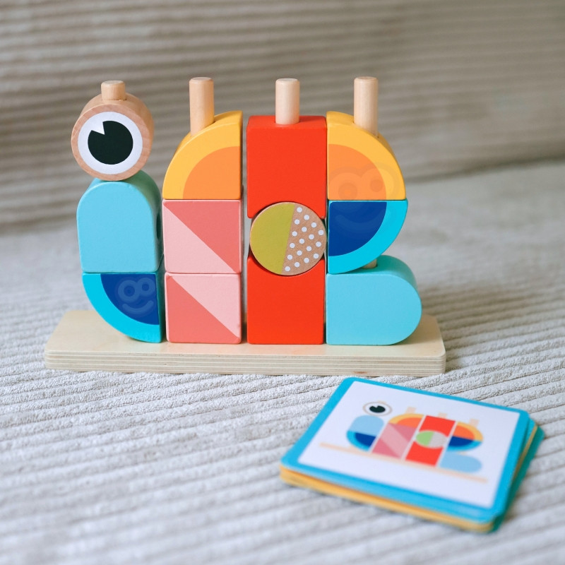 TOOKY TOY Kūrybiniai Mediniai Erdviniai Kaladėlės 3D Krabas