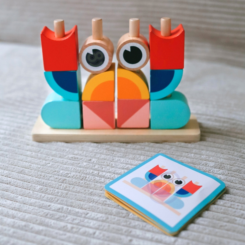 TOOKY TOY Kūrybiniai Mediniai Erdviniai Kaladėlės 3D Krabas