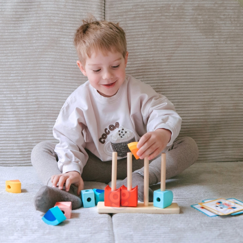 TOOKY TOY Kūrybiniai Mediniai Erdviniai Kaladėlės 3D Krabas