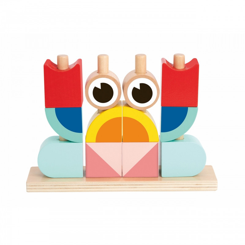 TOOKY TOY Kūrybiniai Mediniai Erdviniai Kaladėlės 3D Krabas